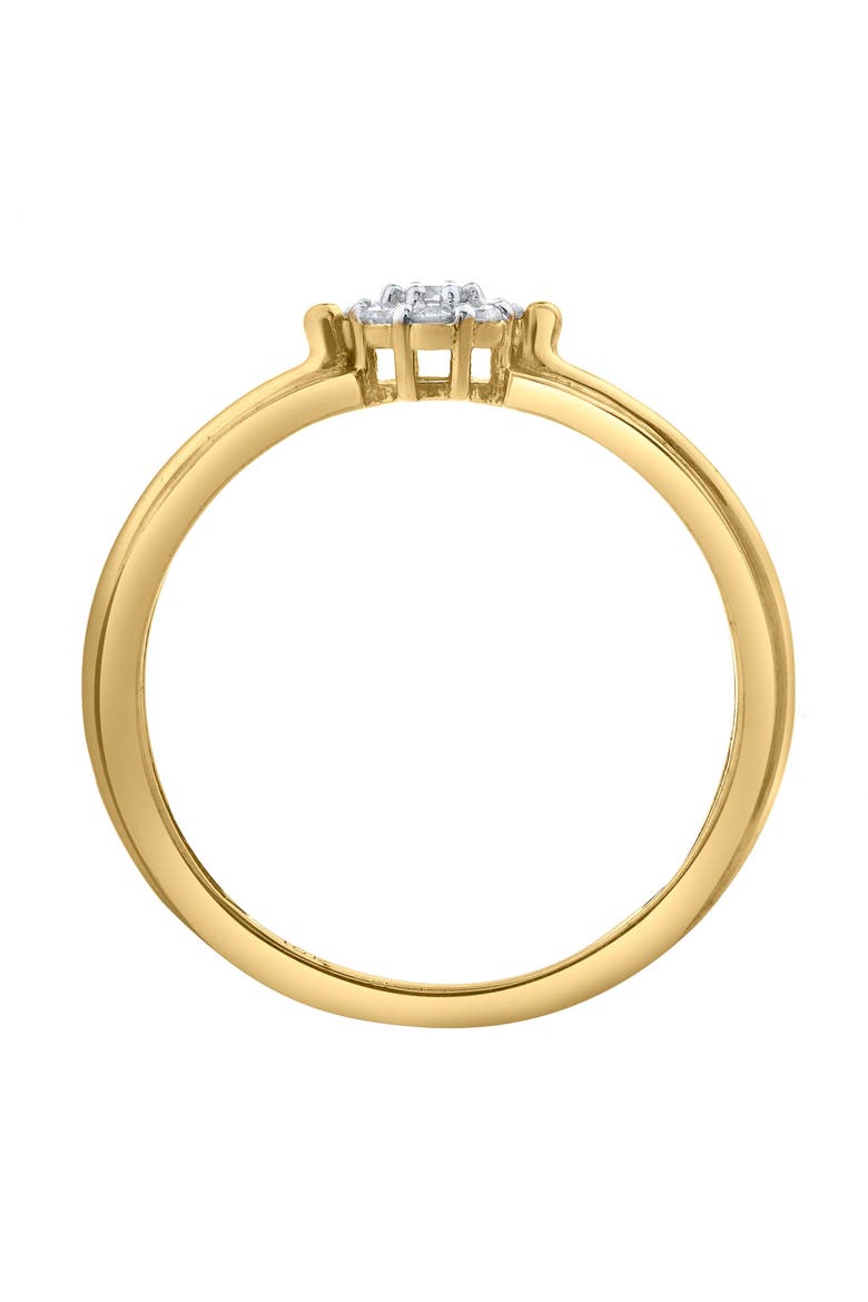 Elowen 0.15 Ct Natural Diamond Floral 10K Gold Ring, Alternate, color, 10K Yellow Gold