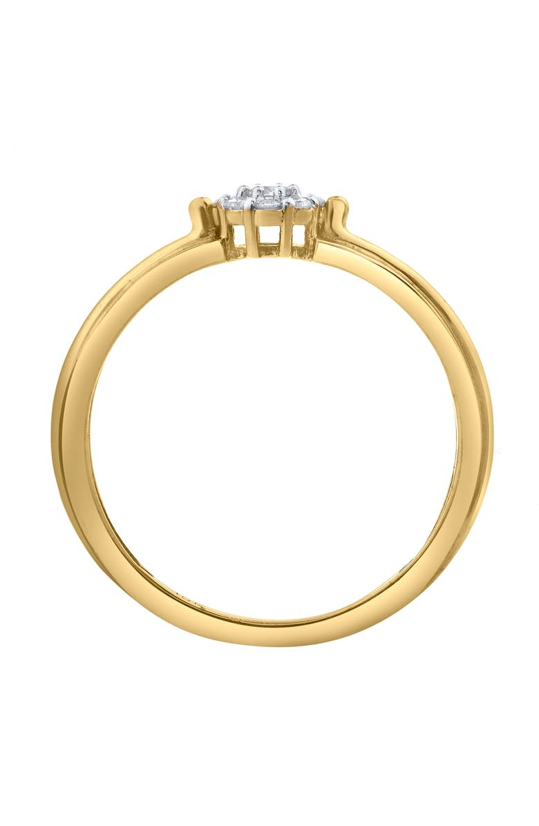 LuvMyJewelry Elowen 0.15 Ct Natural Diamond Floral 10K Gold Ring, Alternate, color, 10K Yellow Gold