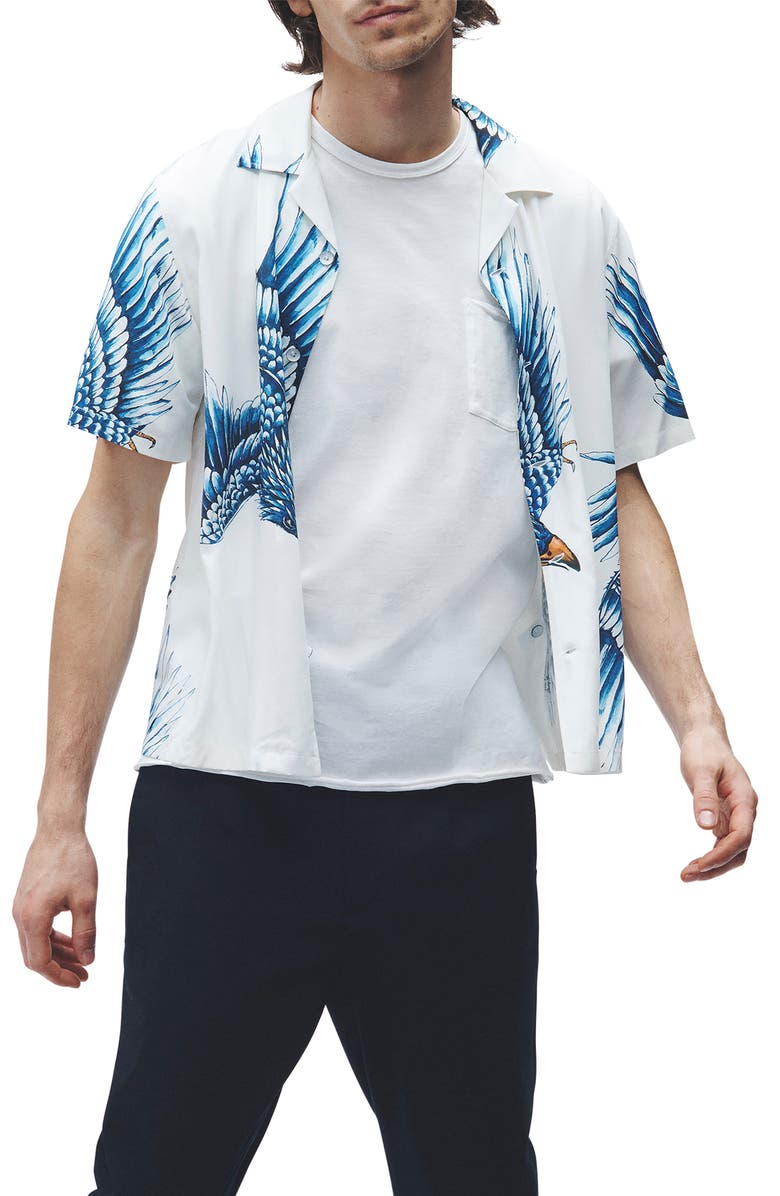 rag & bone Avery Print Camp Shirt, Main, color,