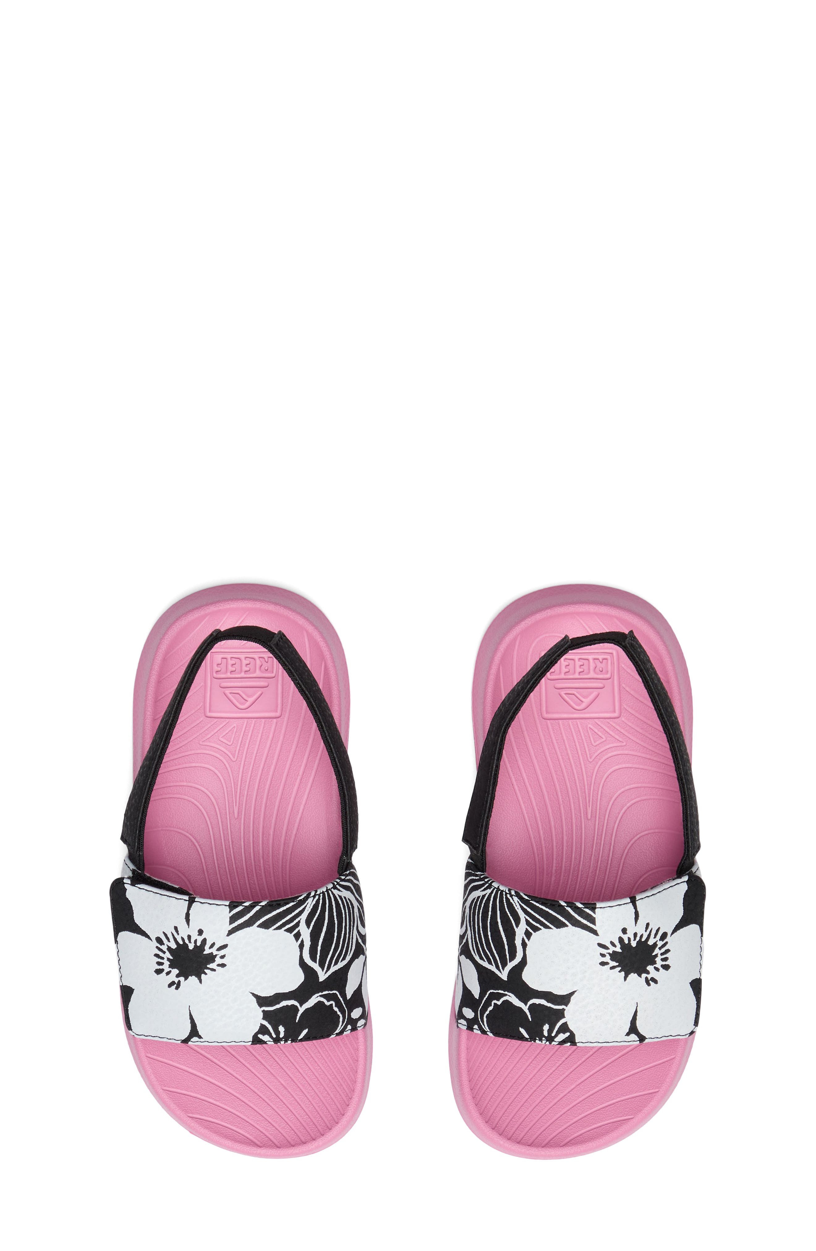 Kids' Little Salty Slingback Sandal, Alternate, color, BLACK/ PINK