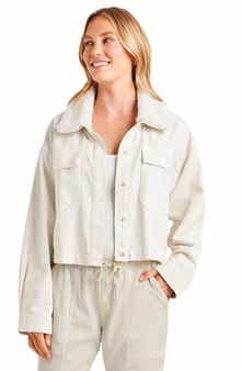 Splendid Jacket with Removable Faux Shearling Collar