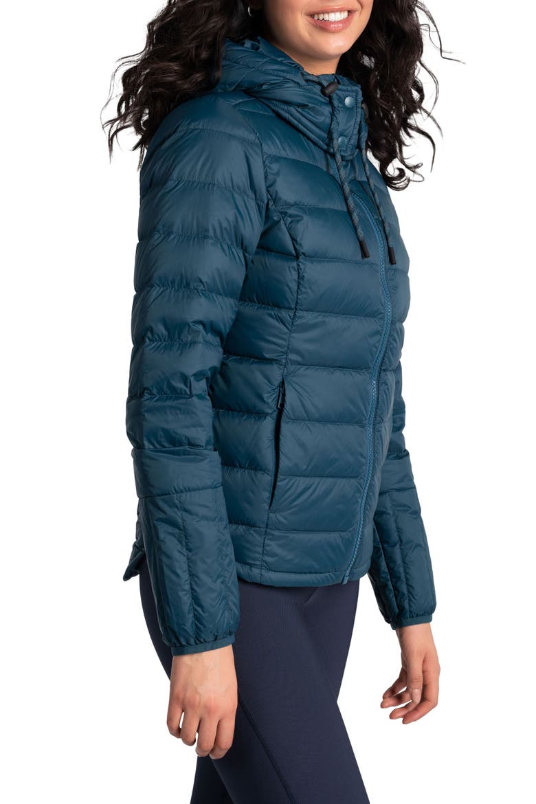 Emeline Water Repellent 550 Fill Power Down Jacket, Alternate, color, FJORD BLUE