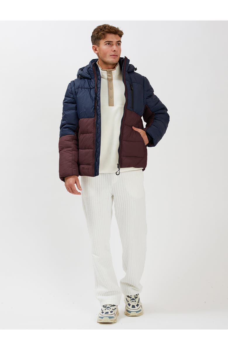 Point Zero MIDWEIGHT ZIP-OFF SLEEVES PUFFER, Alternate, color, Bordo