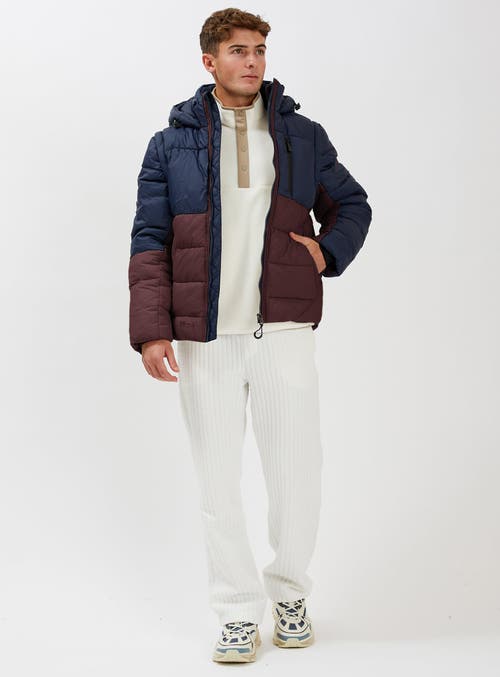 Point Zero Midweight Zip-off Sleeves Puffer In Bordo
