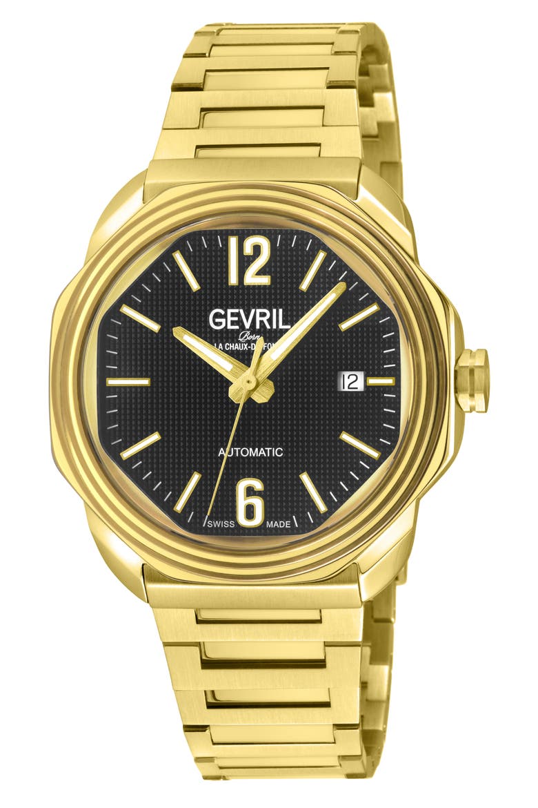 Roosevelt Automatic Bracelet Watch, 42mm, Main, color, GOLD