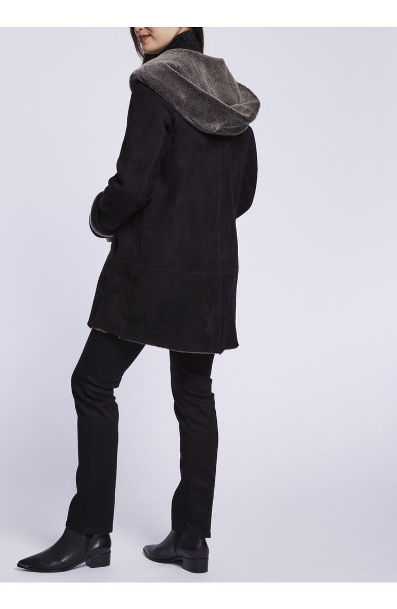 Blue Duck Spanish Merino Shearling Coat, Alternate, color, Black Snow