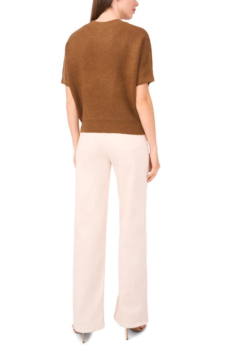 Halogen<sup>®</sup> Short Sleeve Sweater, Alternate, color, Rich Cognac