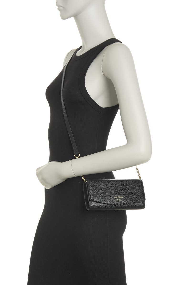 Ted Baker London Ted Baker Safinna Scalloped Leather Purse, Alternate, color, 
