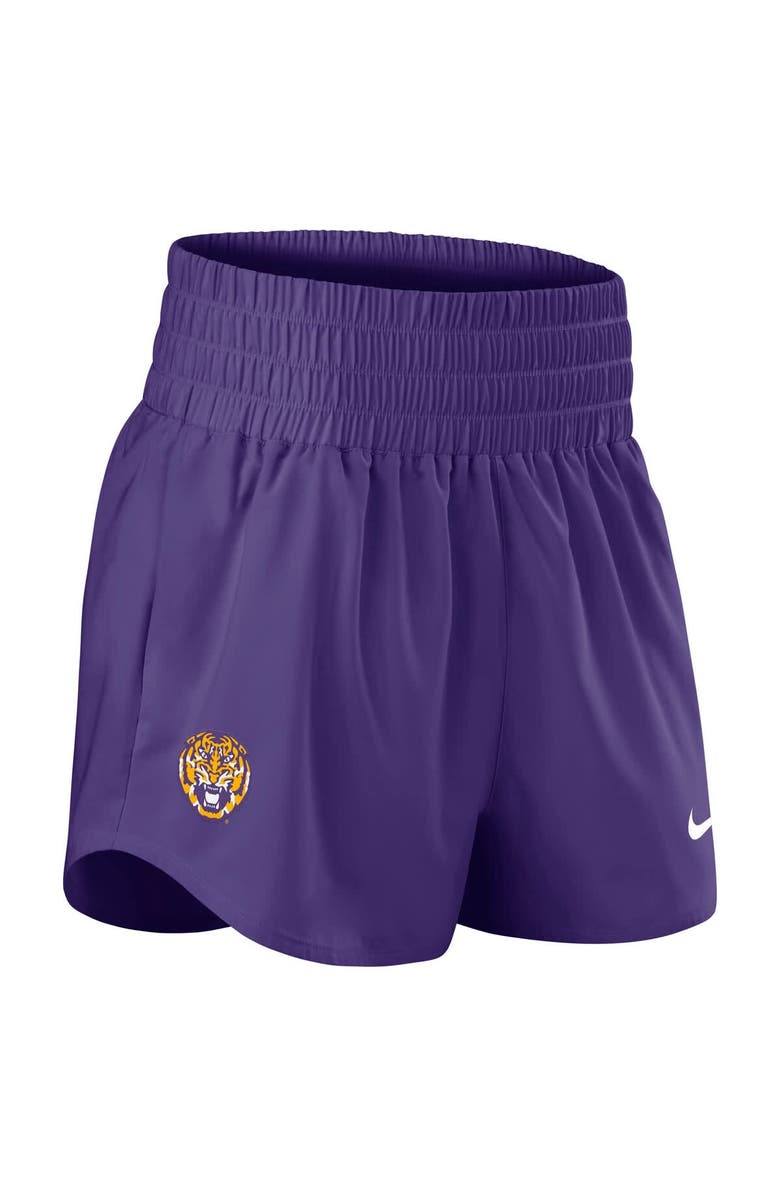Nike Women's Nike Purple LSU Tigers Performance One Dri-FIT High-Rise Shorts, Alternate, color, Purple