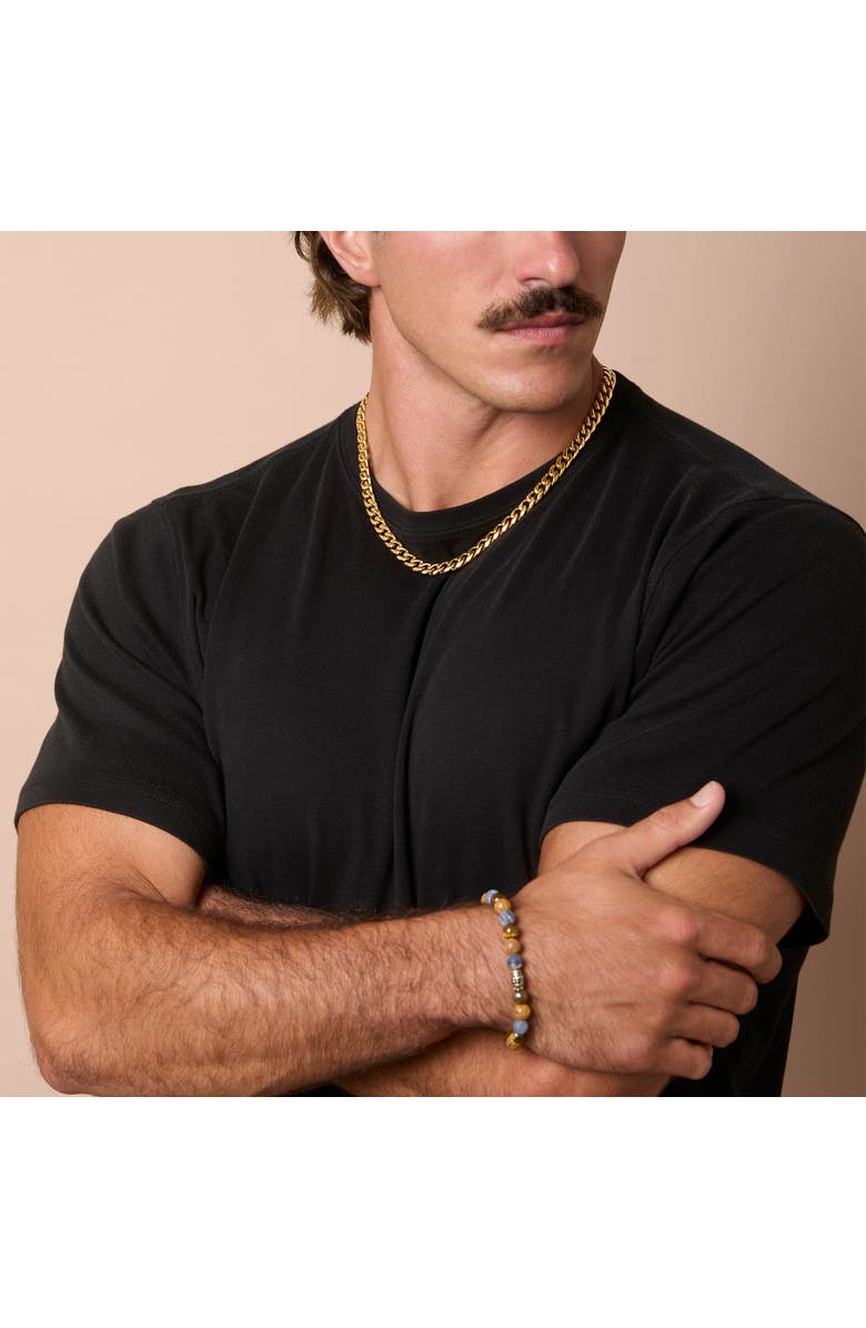 Lucky Brand Gold-Tone Curb Chain Necklace, Alternate, color, Gold