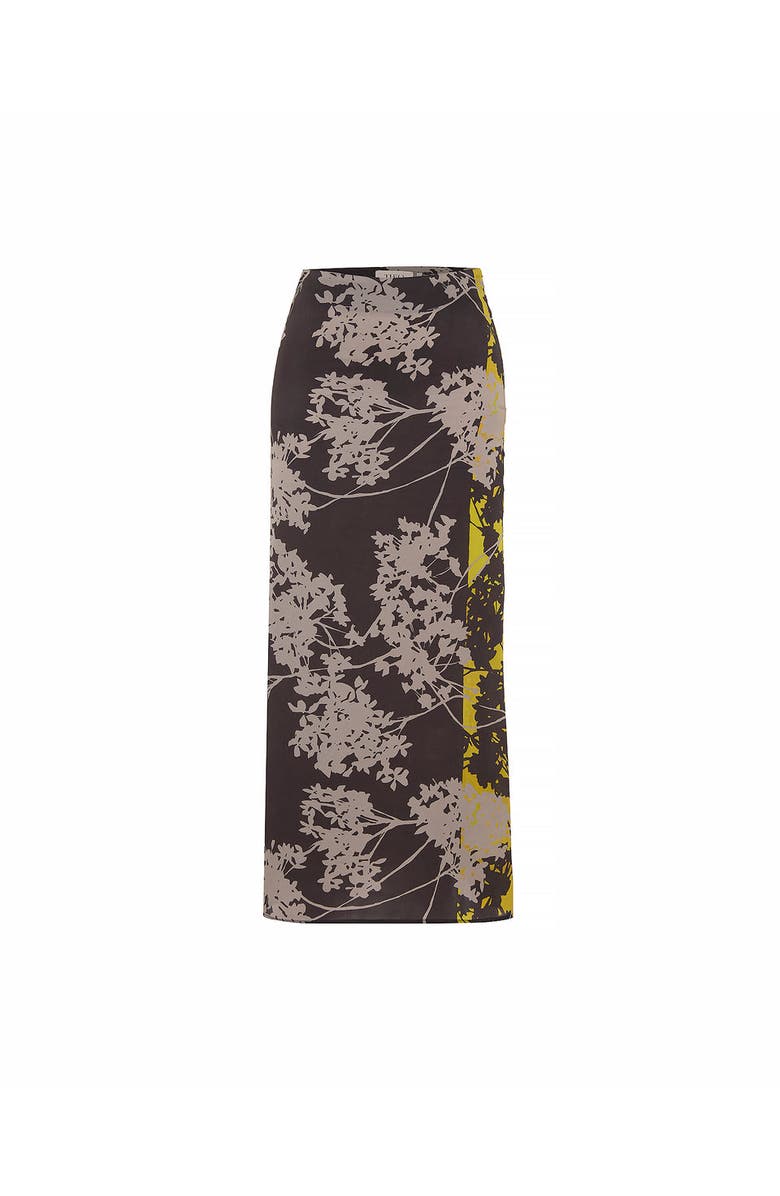 THEO The Label Hydra Printed Maxi Skirt, Main, color, Wheat/Gold