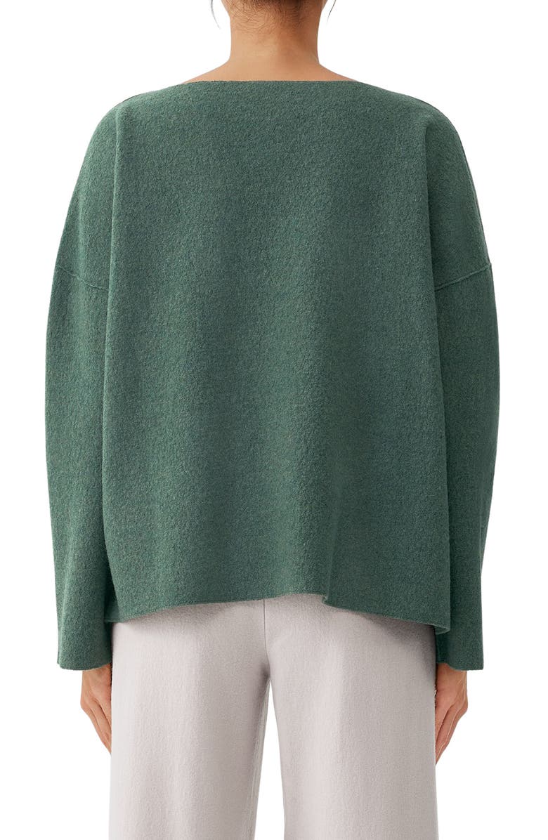 Eileen Fisher Patch Pocket Boiled Wool Sweater, Alternate, color, 