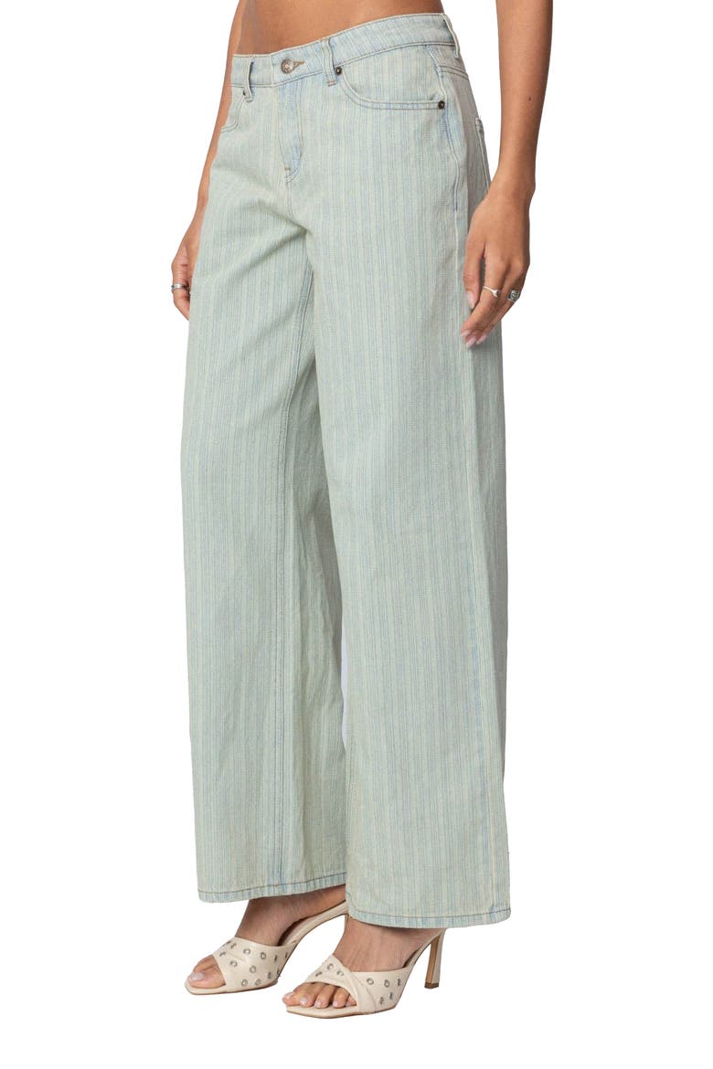 Lannah Textured Low Rise Wide Leg Jeans, Alternate, color, MIX