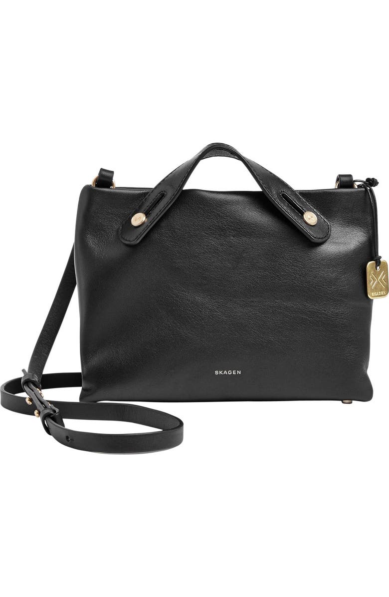 Skagen 'Mini Mikkeline' Leather Crossbody Bag, Main, color,