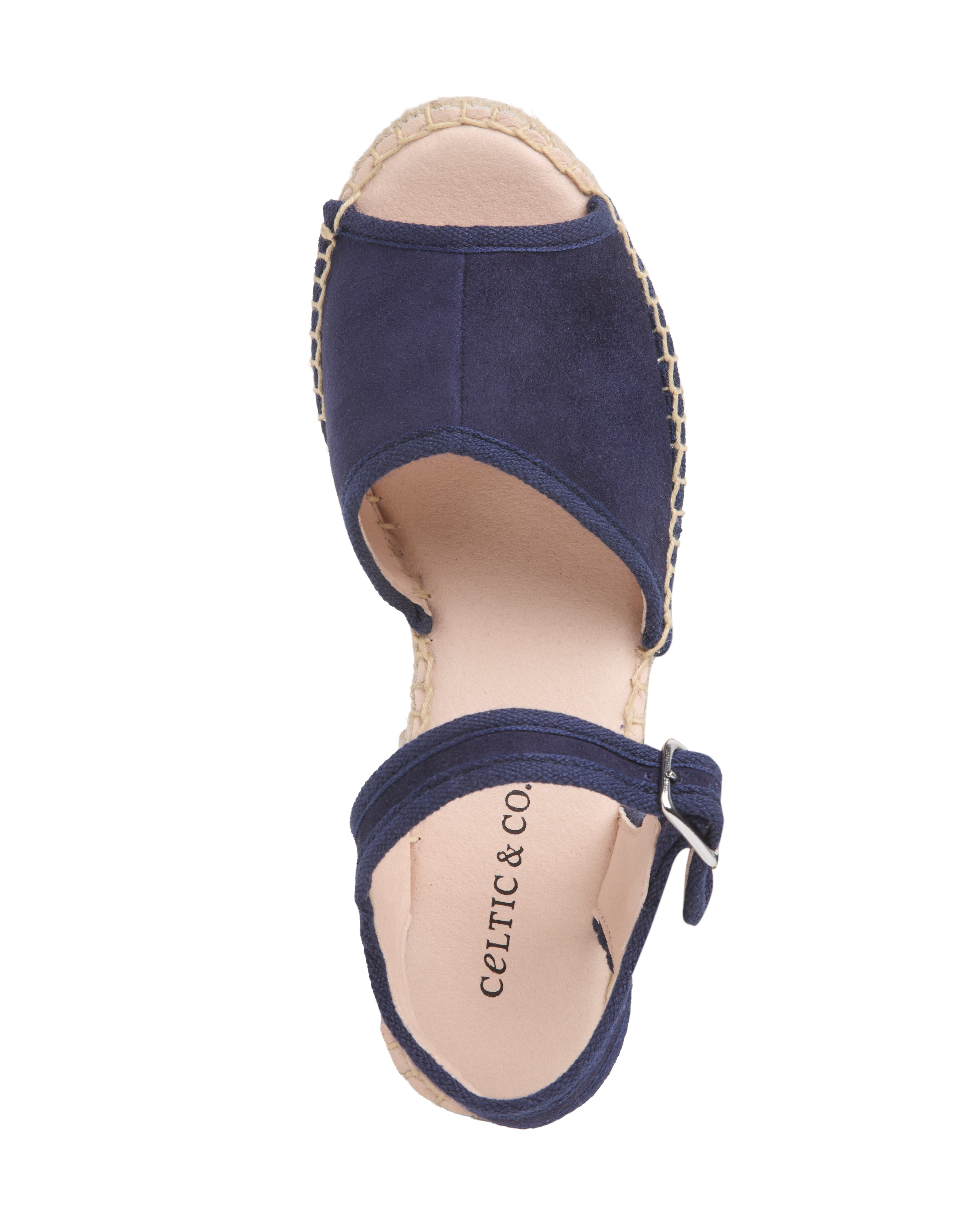 Celtic & Co. Block Heel Espadrille Sandal, Alternate, color, Navy