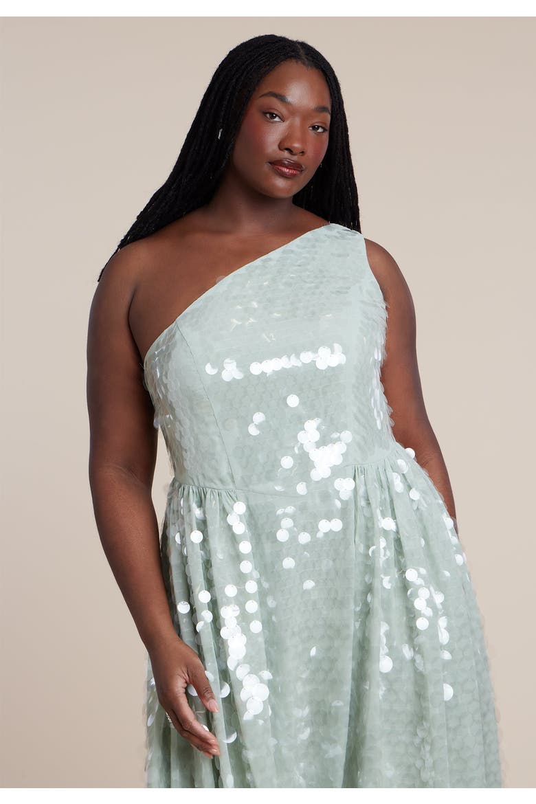 Paillette Dress, Alternate, color, MISTLETOE