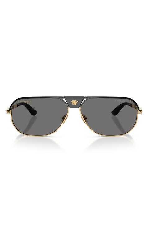 61mm Polarized Square Sunglasses