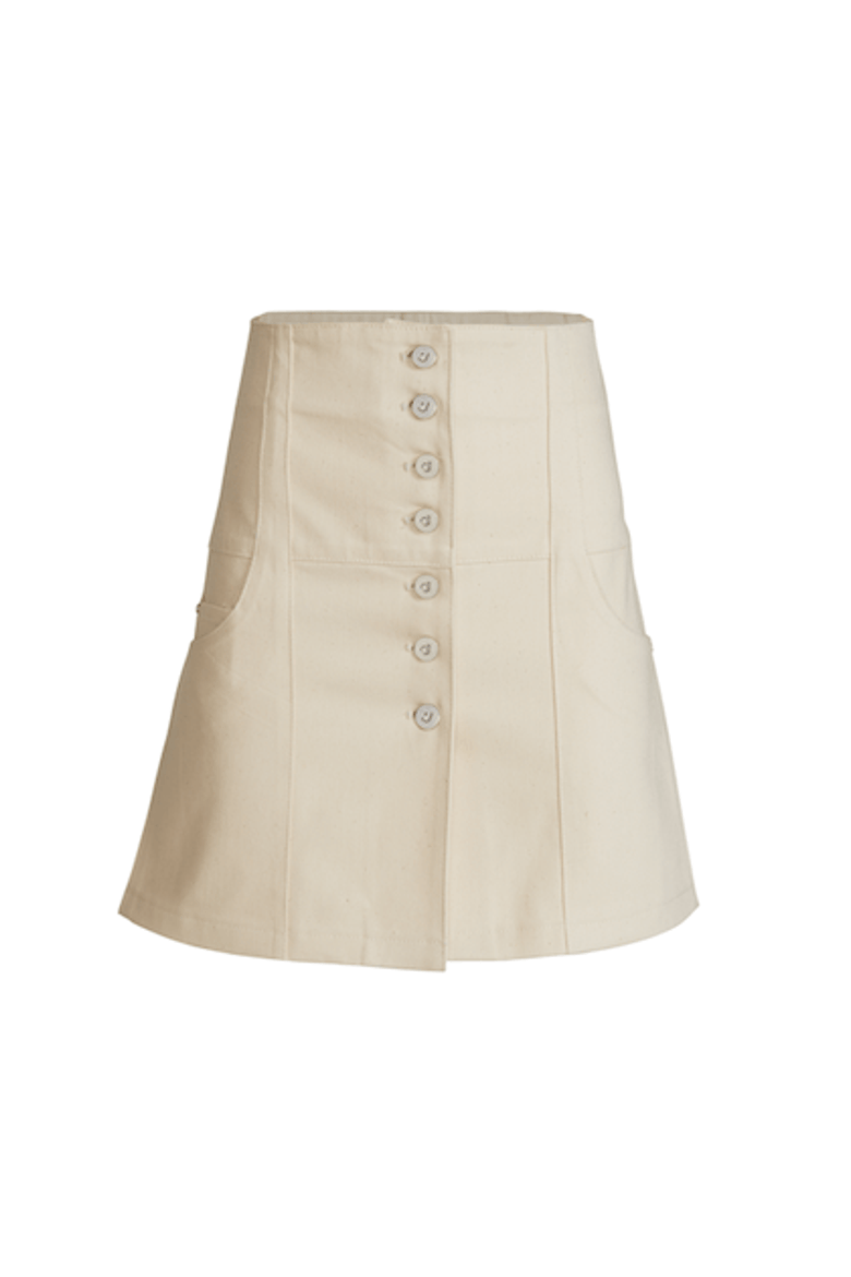 Chaby Mini Skirt, Alternate, color, Ecru