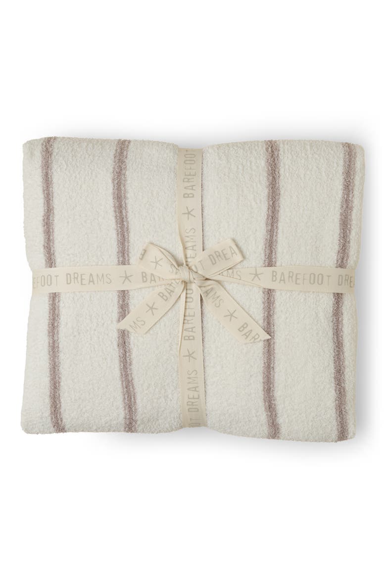CozyChic™ Pinstripe Bed Blanket, Main, color, PEARL/ TAUPE