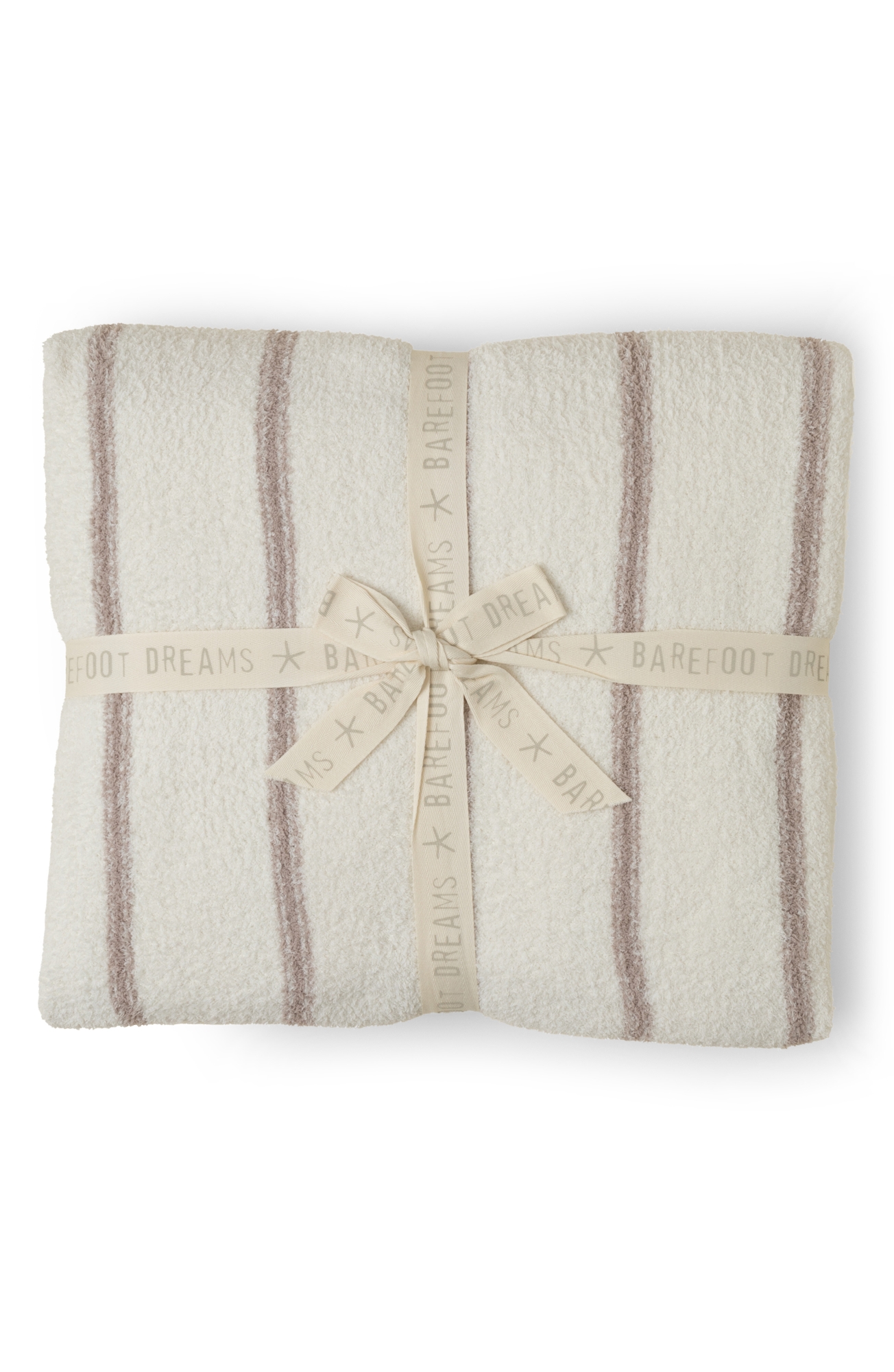 Barefoot Dreams® CozyChic™ Pinstripe Bed Blanket - Pearl/ Taupe, King