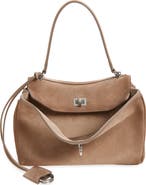 Balenciaga Rodeo Waxed Suede Top Handle Bag