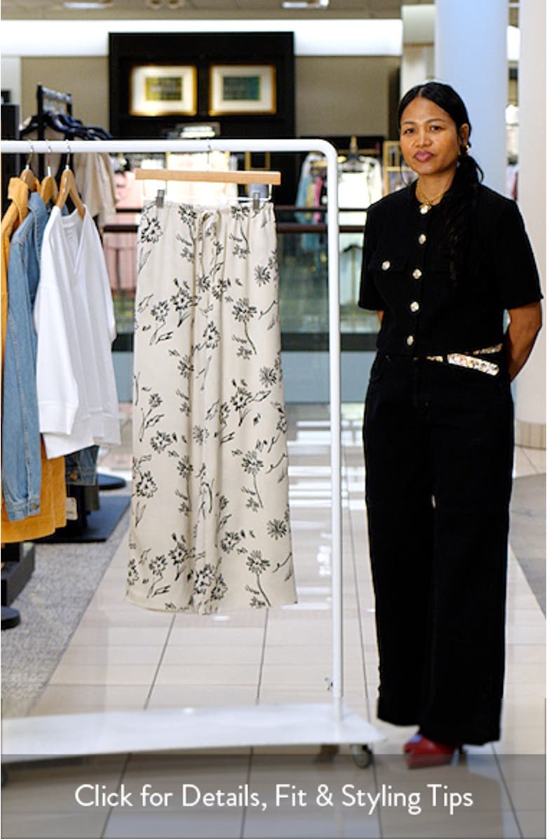 Floral Print Drawstring Pants, sales video thumbnail