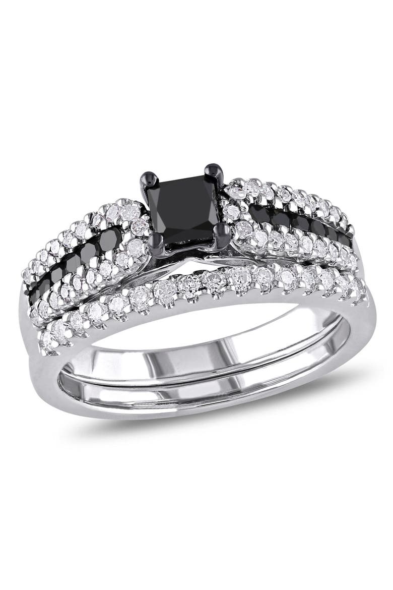 Black & White Diamond Bridal Ring Set, Main, color, Diamond