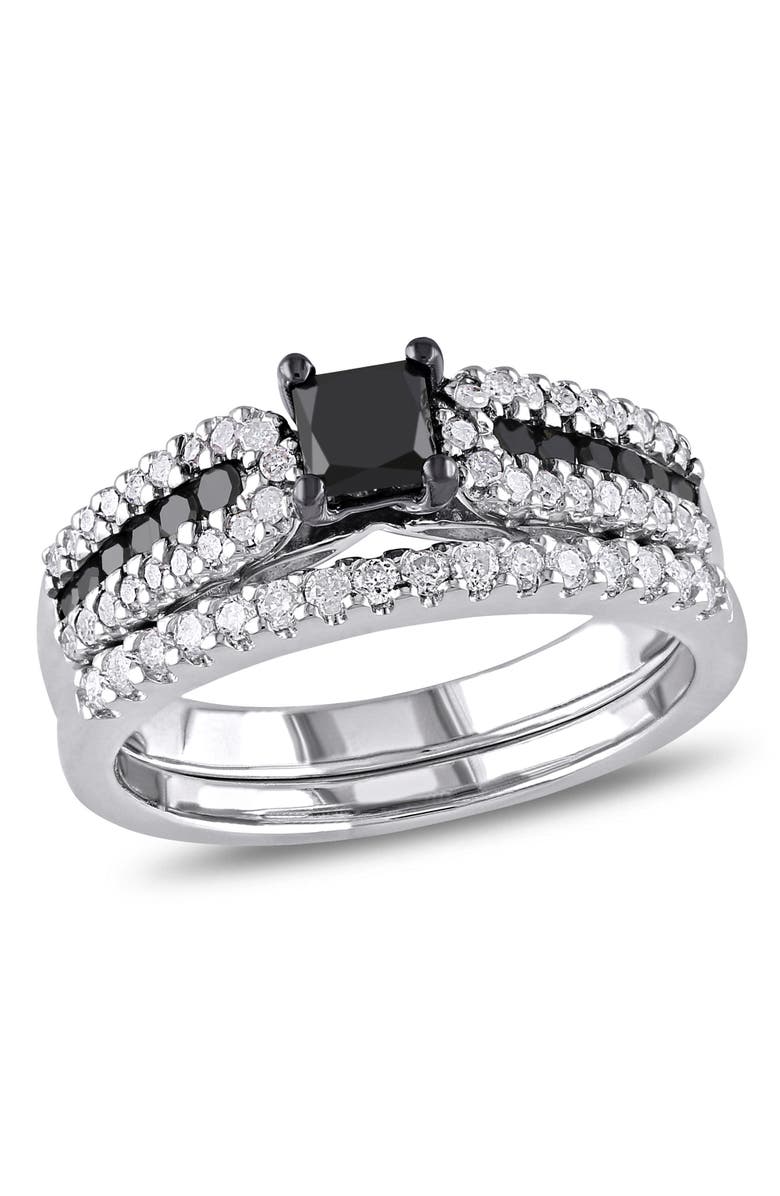 Julianna B. Black & White Diamond Bridal Ring Set, Main, color, Diamond