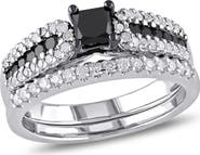 Julianna B. Black & White Diamond Bridal Ring Set