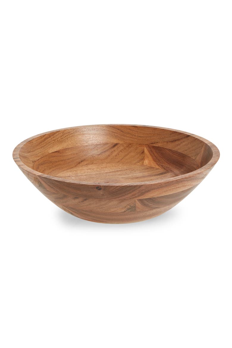 Acacia Wood Serving Bowl, Main, color, WARM WASH ACACIA
