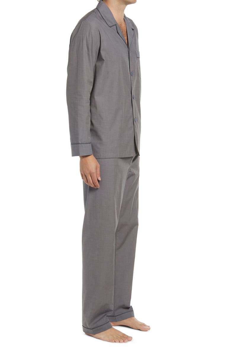 Majestic International Woven Cotton Pajamas, Alternate, color, Charcoal