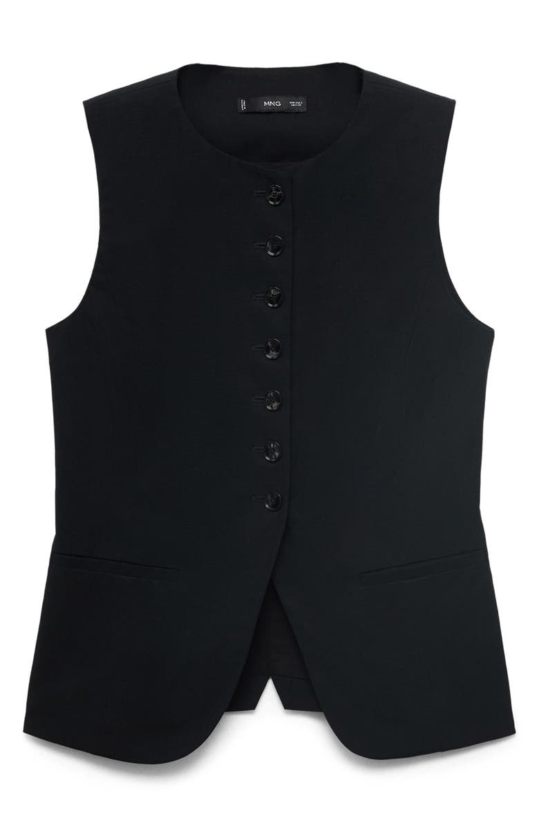 MANGO Greta Waistcoat, Alternate, color, Black