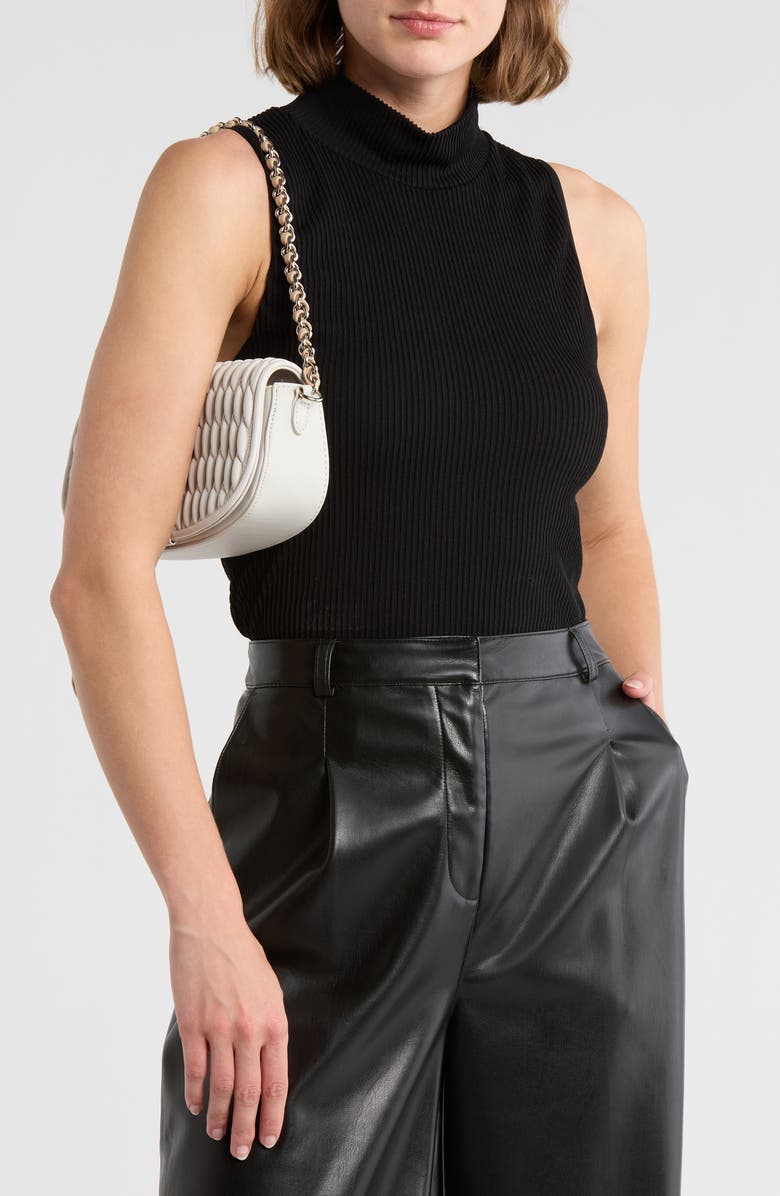 Steve Madden Bannika Stitched Shoulder Bag, Alternate, color, Chalk