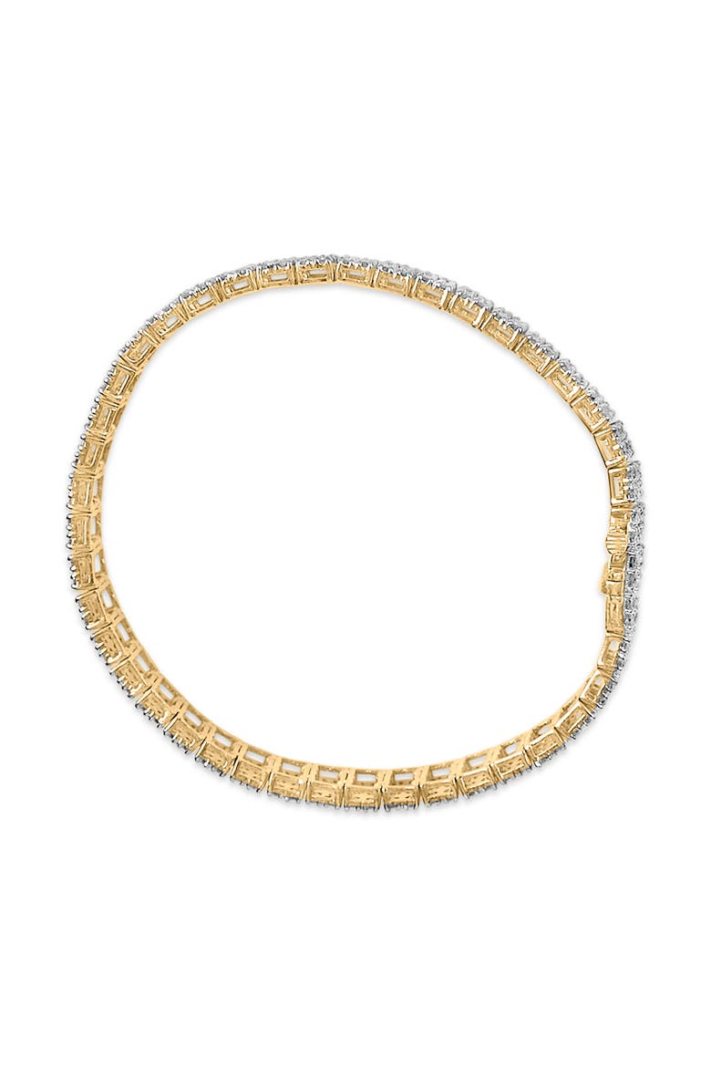 IGI Certified 14K Yellow Gold Plated Sterling Silver 10.0 Cttw Diamond 4 Row Tennis Bracelet, Alternate, color, Yellow Gold over Silver