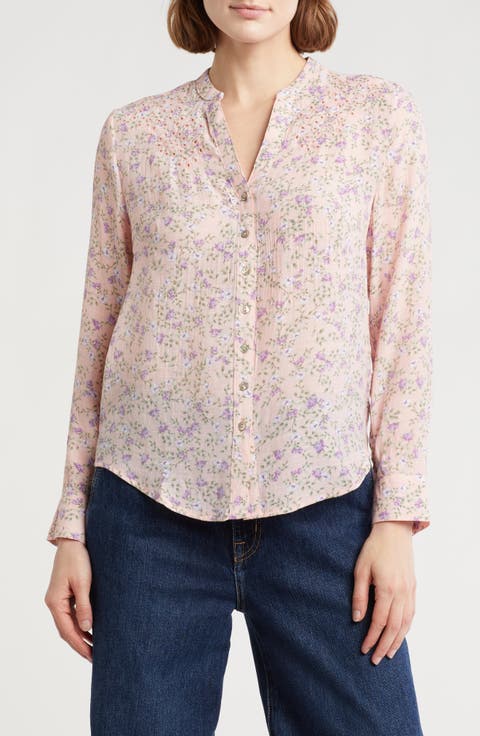 Long Sleeve Button-Up Top