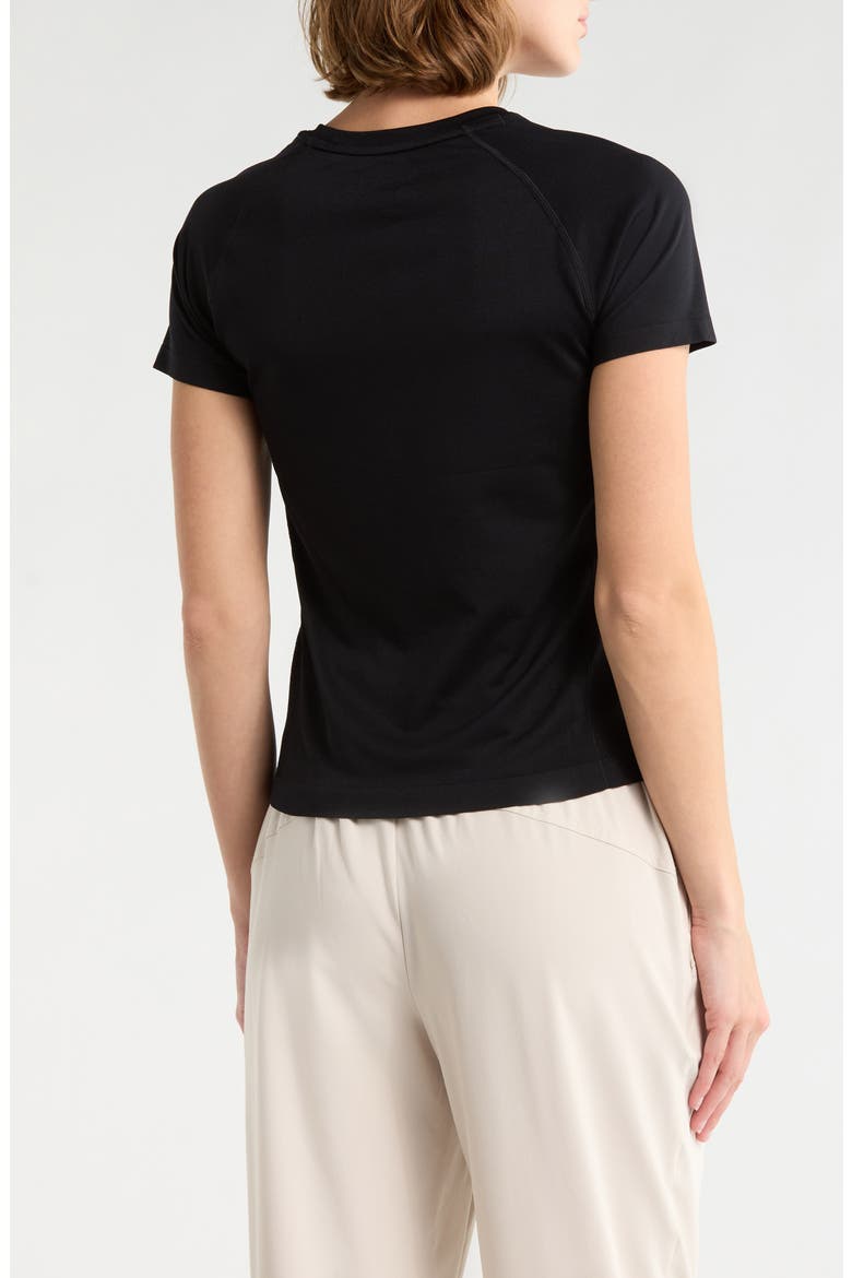 Stretch Seamless Tee, Alternate, color, BLACK