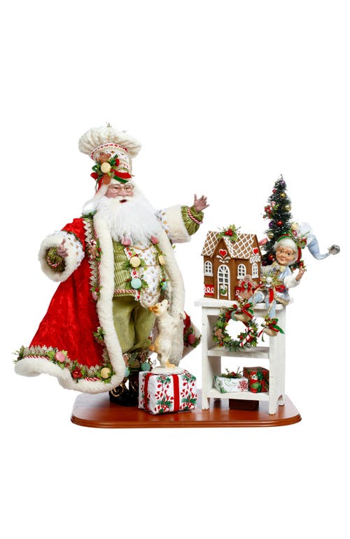 Mark Roberts Gingerbread Baker Santa In Multi