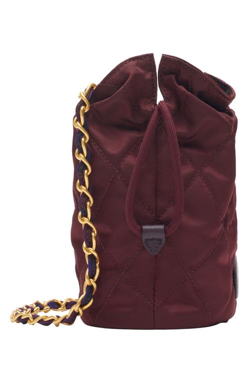 Burberry Quilted Twill Chain Pouch In Red