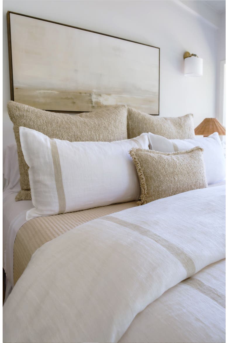 Rory Linen Sham, Alternate, color, WHITE/ FLAX