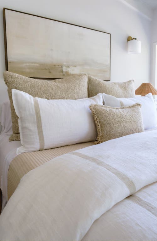 Pom Pom At Home Rory Linen Big Accent Pillow In White