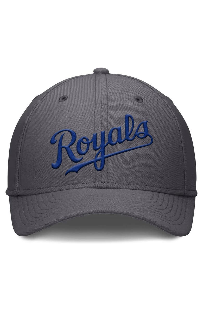 Nike Men's Nike Gray Kansas City Royals Swoosh Performance Flex Hat, Alternate, color,