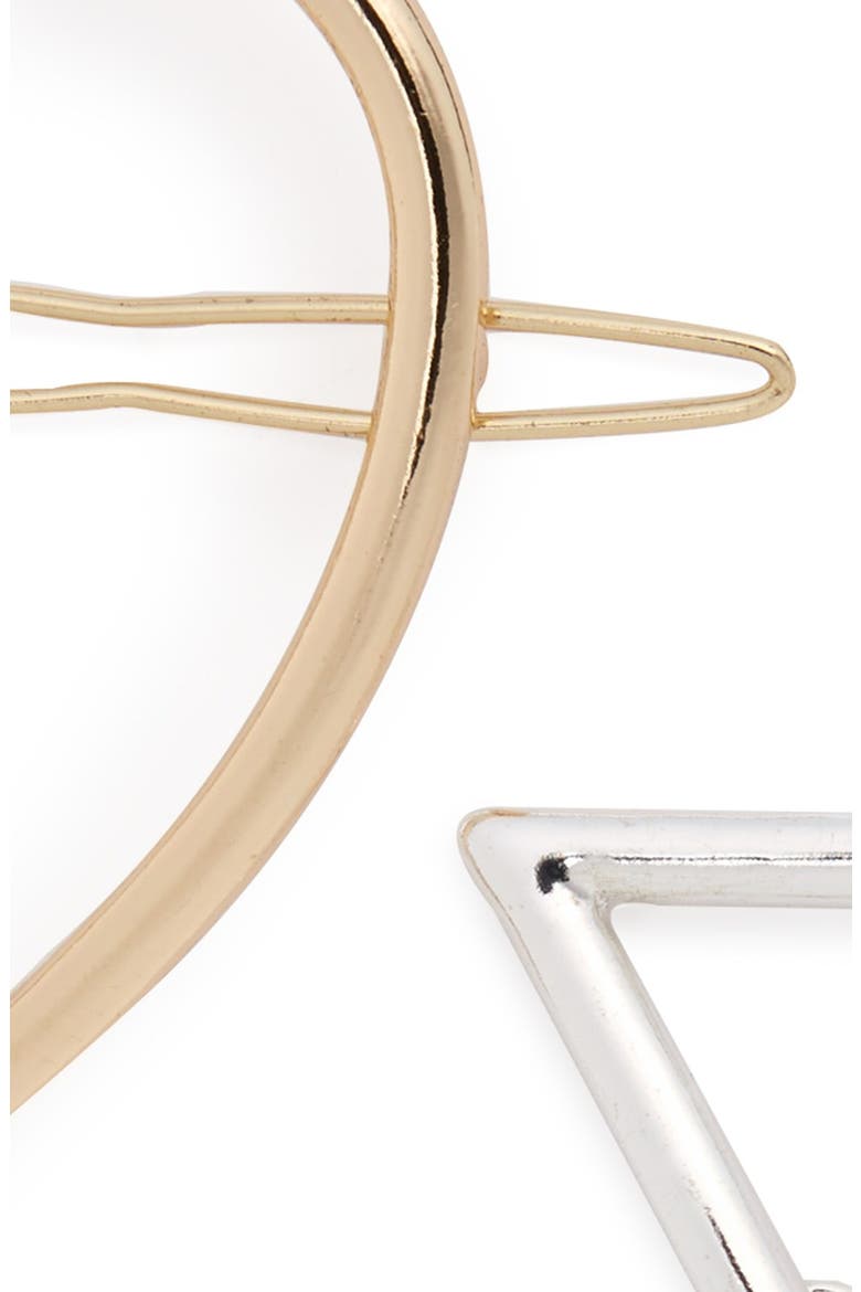 Open Charm Hair Pins, Alternate, color, GOLD