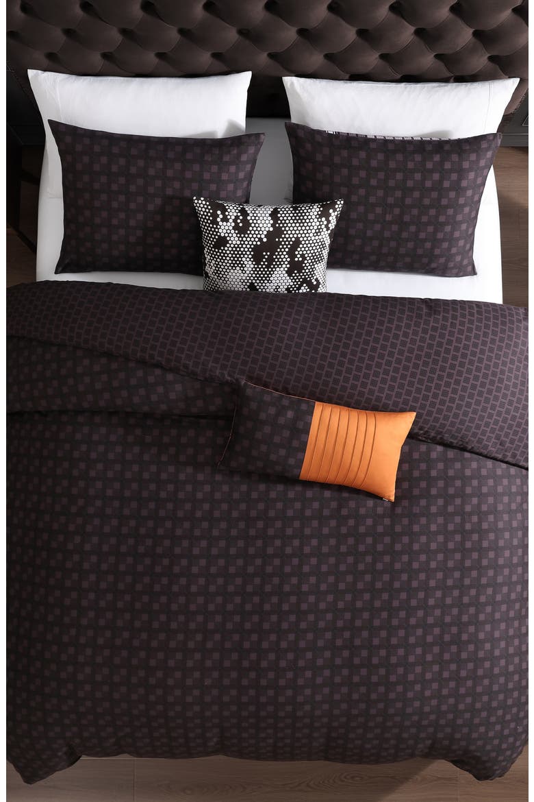 Linear Luxe Comforter Set, Alternate, color, PURPLE