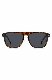 BOSS 56mm Flat Top Sunglasses