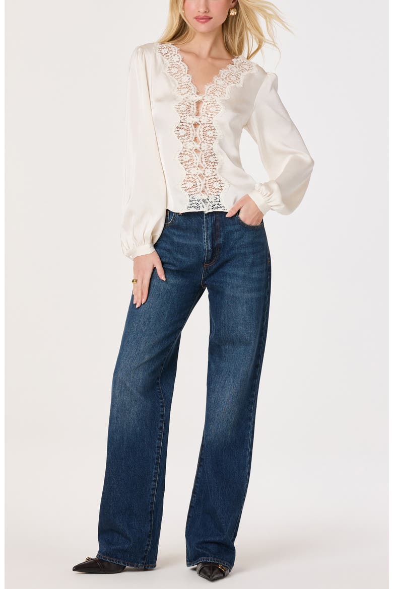Benote Lace Top, Alternate, color, CREAM