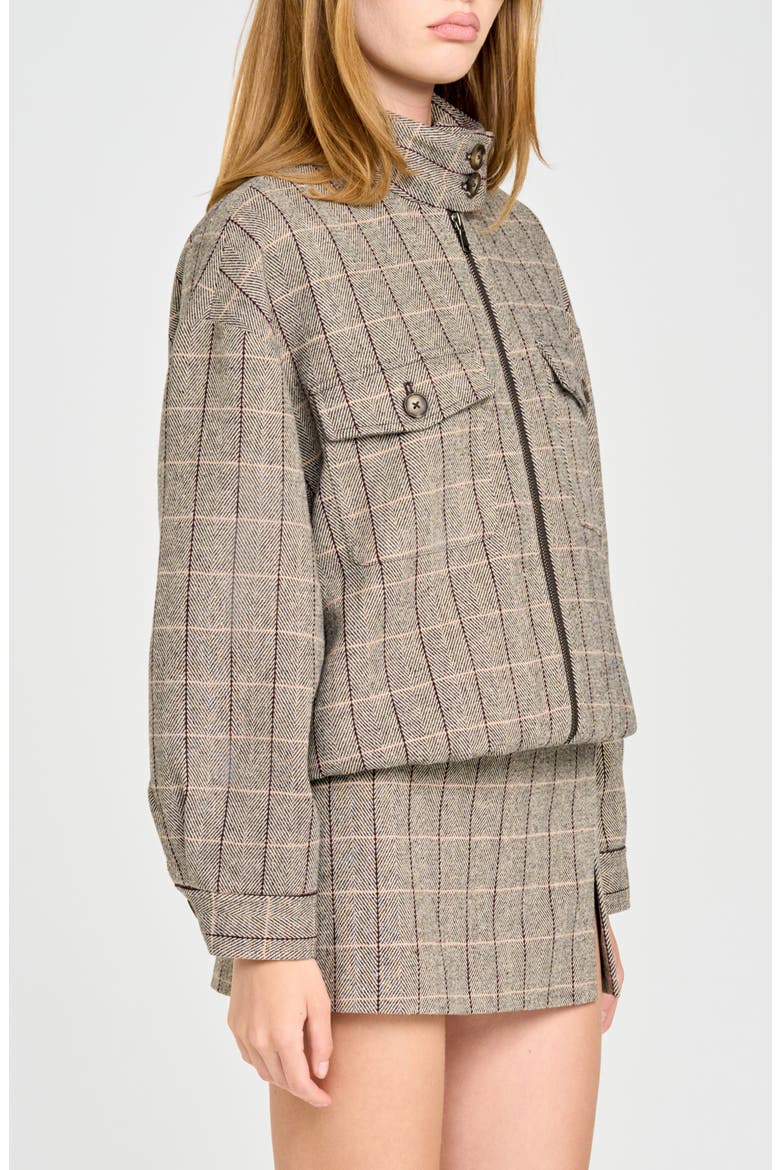 Copper Mixed Print Bomber Jacket, Alternate, color, MINK