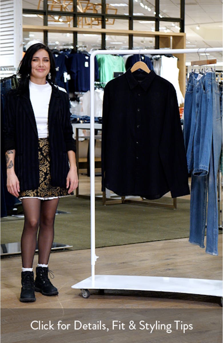 Finch Linen Blend Button-Up Shirt, sales video thumbnail