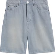 FRAME Baggy Fit Cotton Canvas 5-Pocket Shorts