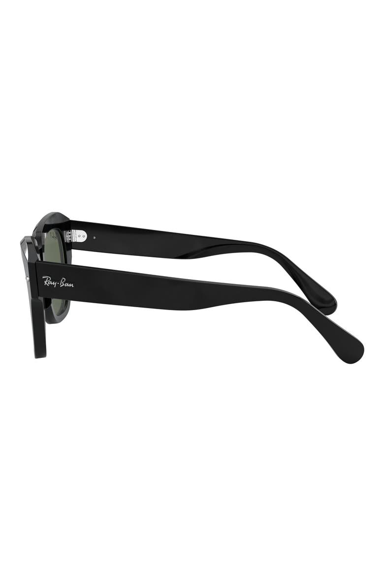 State Street 52mm Polarized Square Sunglasses, Alternate, color, BLACK
