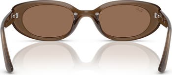 Felt Cute 52mm Gradient Small Oval Sunglasses
